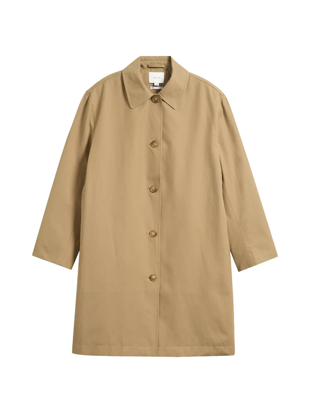 NEW, VINCE Tailored Longline Raincoat in Carmello Sz L #MD2494